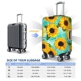 thumbnail image 6 of Qekee Yellow Sunflowers With Green Leaves Elastic Luggage Cover, Double-sided Print, Invisible Zipper, for Travel, Business, Daily - X-Large, 6 of 9