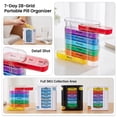 thumbnail image 2 of Weekly Pill Organizer Rainbow Stackable Plastic Portable for Daily Travel Use, 2 of 9