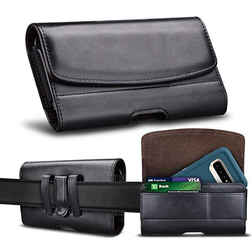 S10 S9 Note 20 10 9 8 A11 A21 A51 A71 A02s A12 A32 A52 A72 5G iPhone 12 Pro Max 11 XR XS 8 7 Plus Leather Belt Loop Phone Pouch Holder,Black Jmart Cell Phone Holster for Samsung S20 FE S21 Ultra S20