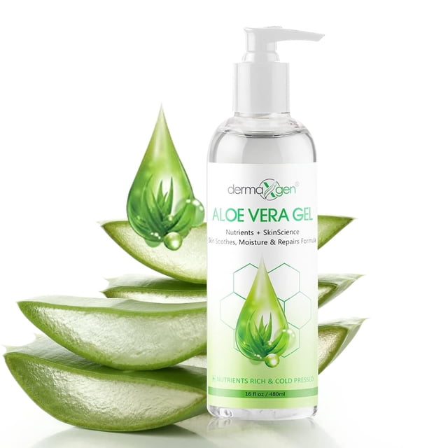 Gel de aloe vera DERMAXGEN Skin alivia la humedad y repara la piel, 480 ml