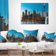thumbnail image 3 of Designart Evening New York City Skyline Panorama - Throw Pillow - 18x18, 3 of 4