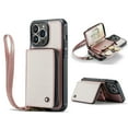 thumbnail image 1 of TECH CIRCLE PU Leather Wallet Case for iPhone 12/12 Pro 6.1 inch,Luxury Stylish Zipper Card Pocket Slots Kickstand Soft TPU Shockproof Back Cover with Wrist Strap.For iPhone 12 Pro / 12 6.1",Rosegold, 1 of 11