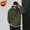 thumbnail image 3 of Sudadera con capucha de rayas para hombre, holgada, de gran tamaño, nueva moda de Harajuku, sudadera con capucha para hombre, sudadera de una pieza, sudadera emo, barata y divertida, 3 of 5