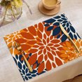 thumbnail image 3 of HengDidi Flax Heat-Resistant Placemats Double-Sided Stitching Colorful Printing Non-Fade Table Protectors Holiday Dining Decor Kitchen Restaurant Mats, 3 of 7