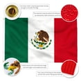 Mexico Mexican Flag 3x5 Outdoor, Double Sided 210D Nylon Embroidered Mexican National Country ...