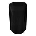thumbnail image 4 of Xutthjh Women Square Neck Long Sleeve Puff Sleeve Top Solid Color Pullover Loose Casual T-Shirt, 4 of 4