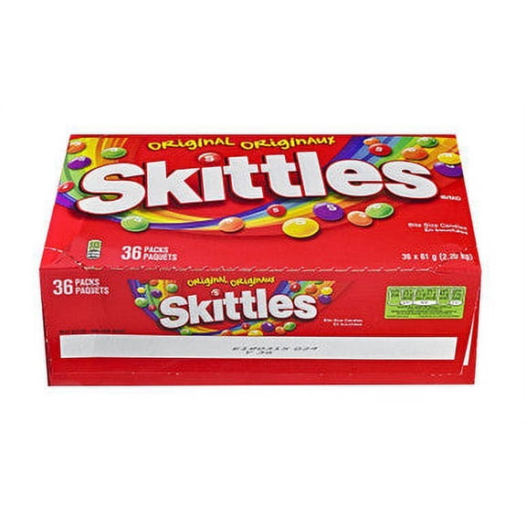 Skittles Original Chewy Candy, Full Size - 2.17 oz, 36 Bulk Candy pack