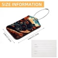 thumbnail image 5 of Motorcycle Luggage Tag, Travel Tags, Handbag Tag - Square PU Leather 2 Pack with Privacy Cover and Stainless Steel Ring - Suitable for Travel, Backpack, Handbag [Amazon Approved], 5 of 7