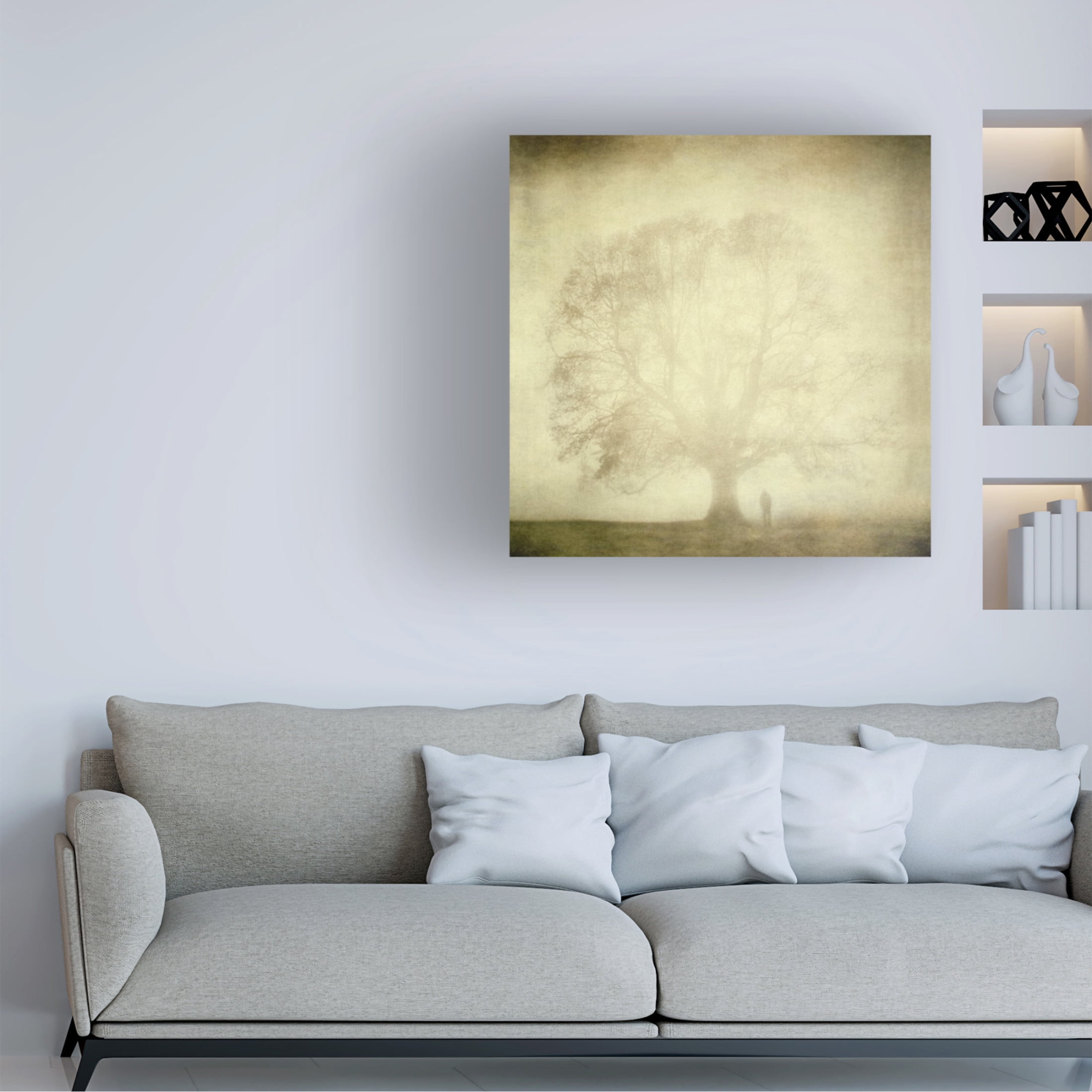 Canvas Wall Art - Katarina Holmstrom 'Trees 3' Wall Art for Living Room, Bedroom, or Office Décor by Trademark Fine Art - 35 x 35 Inches