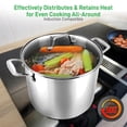 thumbnail image 4 of Open Box NutriChef 19 Quart Stainless Steel Soup Stock Pot with Handles & Lid, 4 of 7
