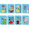 thumbnail image 1 of 48 hojas de 8 estilos Hawaii Make a face Stickers Crea tus propias pegatinas de piña y flamenco Pegatinas adhesivas de playa de verano para mezclar y combinar, 1 of 9