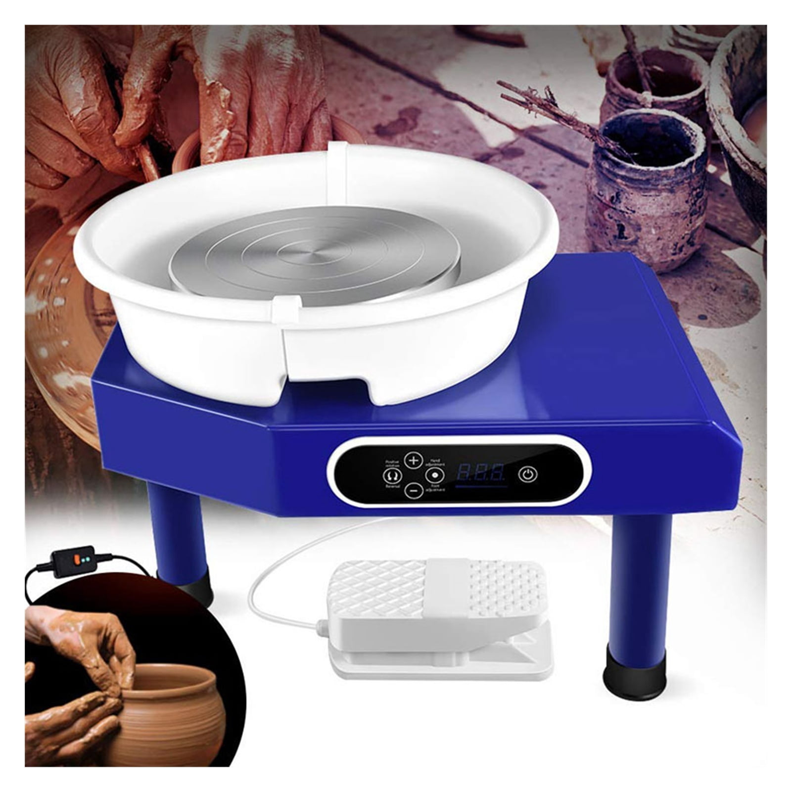 Ceramic Work Clay Technology School Teaching Ceramics 350W Ceramic LCD Electric Wheel, Using Detachable Basins ,Wide Ranging Usage