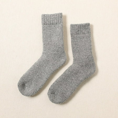 

3 pair Men Solid Color 30% Wool Socks In Winter Thickened Warm Thick Thread Towel Socks Color Random