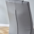 thumbnail image 3 of Faux Leather Padded Grey Chairs | For Relaxing Mealtimes | Comfortable and Stylish Seating Solution, 3 of 6