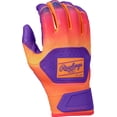 thumbnail image 2 of Guantes de bateo de béisbol Rawlings Workhorse Funburst morado/naranja, 2 of 7