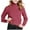 C-Watermelon Red219, variant on Women's Thick Turtleneck Sweaters Fuzzy Lining Slim Fit Solid Color Long Sleeve Knitwear Baselayer Top With Ribbing Edge For Autumn Winter Soft Jumper Tops