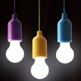 thumbnail image 3 of Bombilla LED colgante con pilas, coloridas bombillas de cable de tracción (negro) Lamparas, 3 of 7