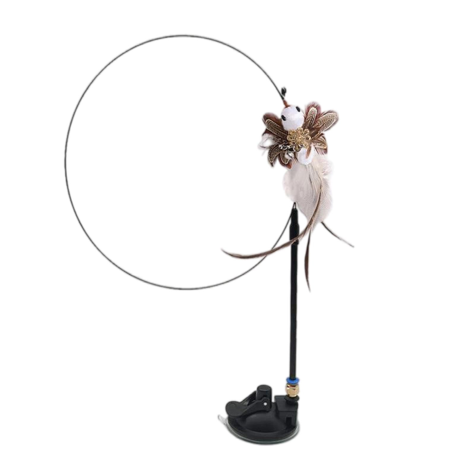 EHJRE 4Pcs Funny Cat Feather Toy Interactive Indoor Kitty Exercise Training Tool