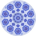 thumbnail image 1 of Ahgly Company Indoor Round Patterned Heavenly Blue Area Rugs, 7' Round, 1 of 6