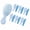 Blue, variant on Stcellnmex 6 Pack Mini Hair Brush Comb Set Small Pocket Wet Dry Detangling Plastic Hair Tools For Spa Bridal Shower Christmas Party Gift Blue