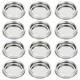 thumbnail image 2 of Canning Lids, 12pcs SplitType Jar Lid, Canning Lid Lids Bands Regular Wide Mouth Stainless Steel Mason Jar SplitType Lids To Store Spices Candies Biscuits Cereals Dishwasher, 2 of 8