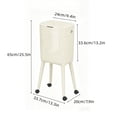 thumbnail image 3 of Modern High-Legged Trash Can with Wheels, Removable Inner Bucket, Press-to-Open Lid, Rolling Tall Kitchen Office Living Room Garbage Bin with Legs (1PC, White), 3 of 8