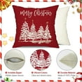 thumbnail image 6 of Christmas Pillow Covers 18x18 Inch Set of 2 White Christmas Tree Merry Christmas Decorative Red Throw Pillows Winter Christmas Decor for Home Couch ST-007A18, 6 of 6
