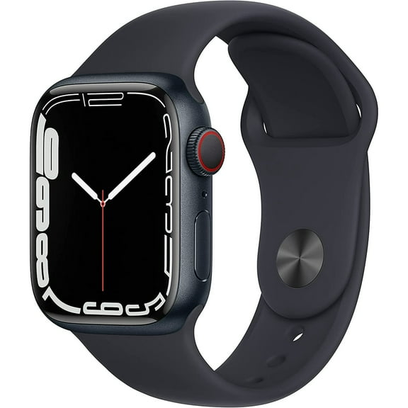 Open Box APPLE WATCH 7 GPS CELLULAR 41mm MIDNIGHT ALUMINUM CASE MIDNIGHT SPORTS BAND