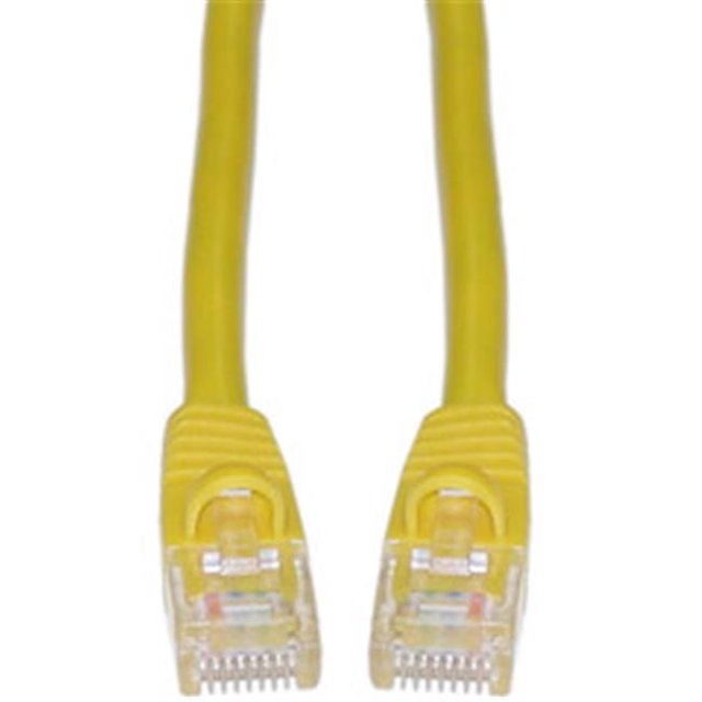 Cat6a Câble Patch Ethernet Jaune Anti-Accroc Moulé 500 MHz 50 Pieds