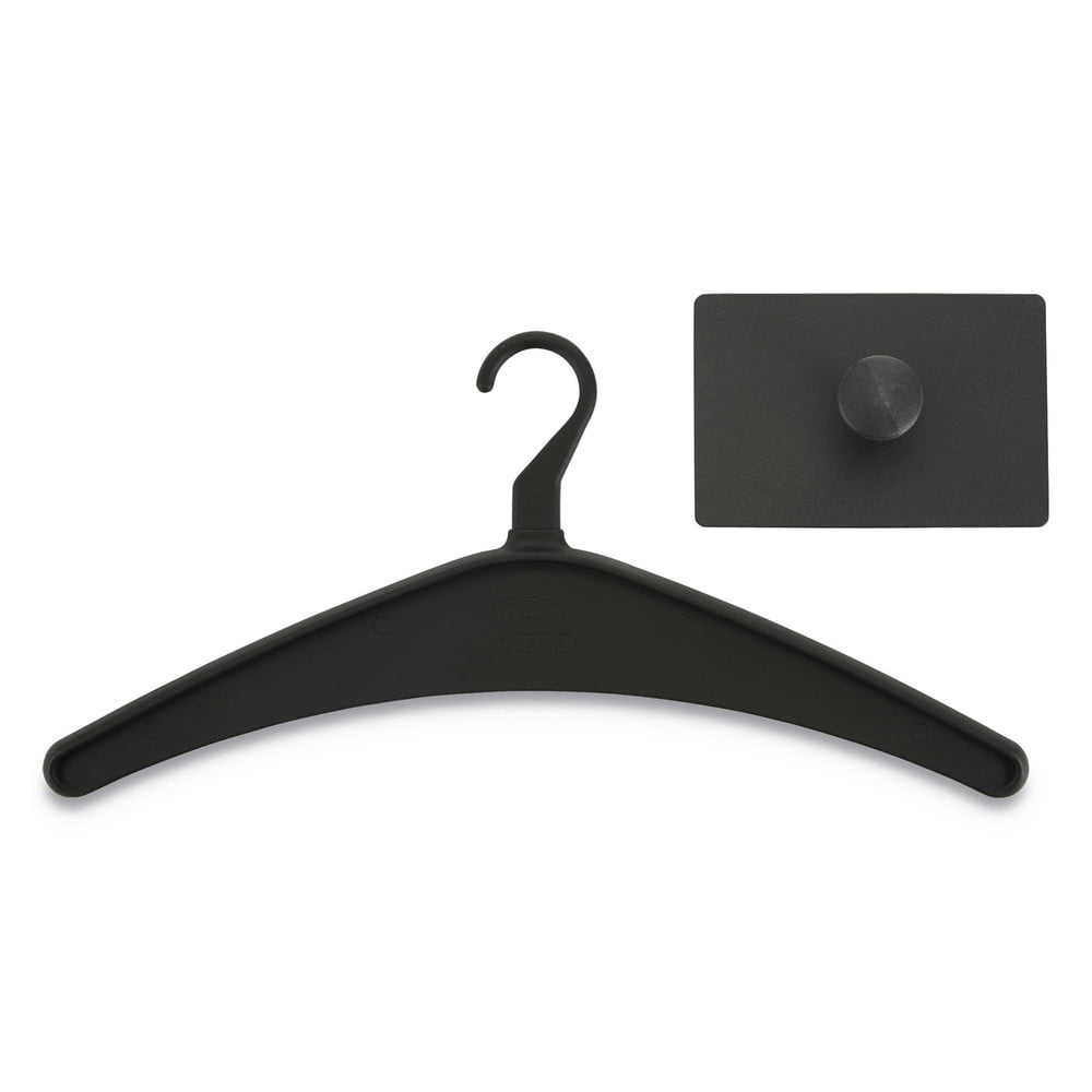 Coat Hook w/ HeavyDuty Hanger, Metal Hook, Black