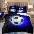 thumbnail image 4 of Football Sports Bedding Suit, Three Piece Set, Soft Microfiber, Football 3D Duvet Cover-Youyoupin, 4 of 4