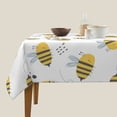 thumbnail image 3 of Wukai Bee Waterproof Tablecloth for Kitchen Dining, Fits Square Tables for 2-4 Seats -60"x60", 3 of 7