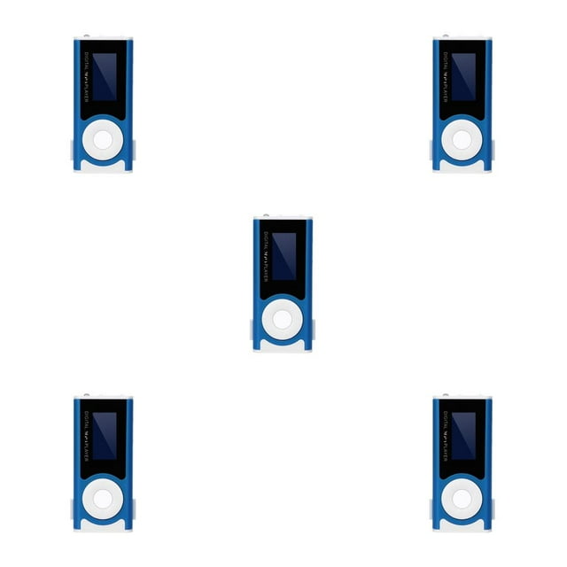 tredstone Mini Lecteur MP3 USB Numérique Écran OLED Support 16/32 Go Bleu 1.1 Pouce 5Ensemble