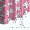 thumbnail image 6 of Pink Bows and Baseballs Pattern Shower Curtain 72"x72" ,Bathroom Decorative Shower Curtains Set with 12 Hooks,Modern Waterproof Washable Shower Curtain, 6 of 6