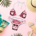 thumbnail image 6 of Pink Monkey Gorilla Detachable Sponge Adjustable Strap Bikini Set Two-Pack Swimsuit Swim Suits Swim Wear, 6 of 6