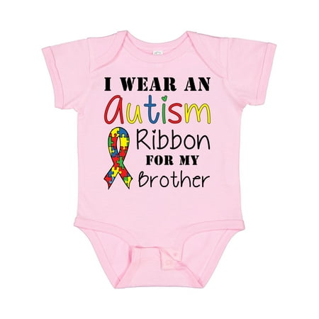 

Inktastic I Wear an Autism Ribbon for My Brother Gift Baby Boy or Baby Girl Bodysuit