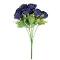thumbnail image 5 of BalsaCircle 18" Navy Blue Silk Rose Bushes Artificial Flowers Wedding Party Decorations, 5 of 8