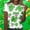 #332-Green, variant on Ounisa St Patricks Day Crewneck Shirts for Women Lucky Irish Shamrock Clover Graphic Shirt Casual Short Sleeve T Shirt Tops