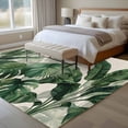 thumbnail image 4 of Palm Leaves Tropical Area Rugs 5'x8', Washable Small Throw Rugs for Classroom Bedroom, Green Botanical Summer Linen Indoor Outdoor Rug Non-Slip Low Pile Carpet Runner Reversible Floor Mats, 4 of 8