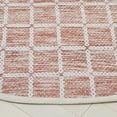thumbnail image 3 of SAFAVIEH Montauk Elwyn Checkered Cotton Area Rug, Orange/Ivory, 6' x 6' Round, 3 of 10