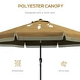 thumbnail image 5 of Outsunny 9ft Patio Umbrella with Tilt, Ruffled Outdoor Umbrella, Tan, 5 of 9