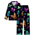 thumbnail image 4 of YTIANH Women's Christmas Reindeer Pattern Long Sleeve Pajama Sleep Set E,XL, 4 of 4