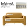 thumbnail image 2 of 59" Modern Loveseat Sofa Chenille Fabric 2-Seater Couch with Curved Design for Small Space Living Room Camel, 2 of 7