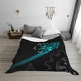 thumbnail image 3 of Lsque Geometry Dash Print Flannel Throw Blanket, Ultra-soft Blanket for Bed, Couch, Car, Hypoallergenic Anti-pilling blanket-60"x50", 3 of 8