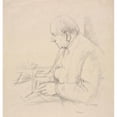 thumbnail image 2 of William Rothenstein 15x16 Gold Ornate Wood Frame and Double Matted Museum Art Print Titled - Sir Francis Seymour Haden (1897), 2 of 4