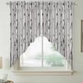 thumbnail image 2 of Birch Trees Swag Curtains for Kitchen/Bedroom/Living Room, Forest Vintage Abstract Wooden Gray Scalloped Curtains 63 Inch Long, Rod Pocket Window Swag Topper Curtains Valances 2 Panels Set 36"x63", 2 of 8