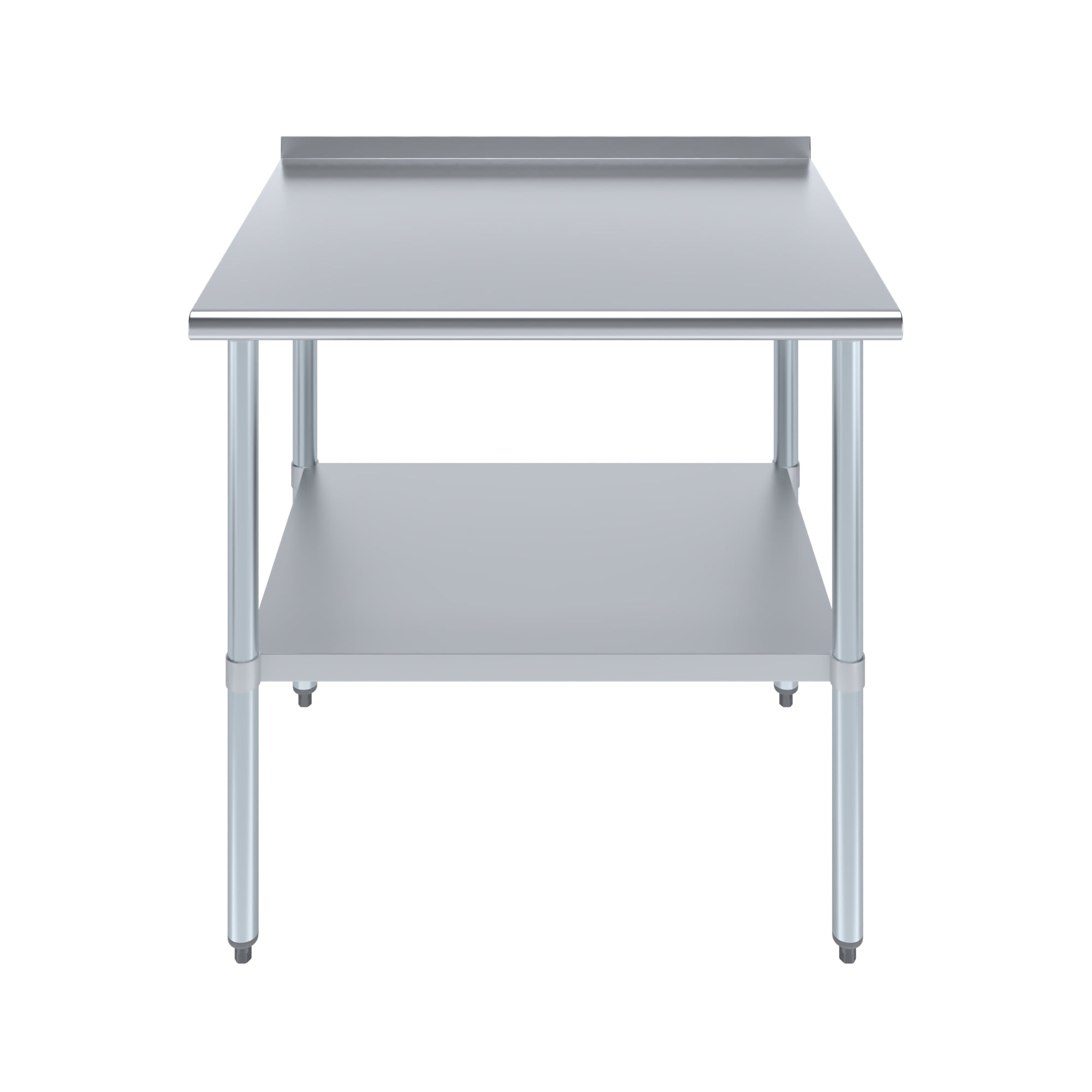 AmGood 30 in. x 36 in. Stainless Steel Work Table with 1.5 in. Backsplash | Metal Kitchen Food Prep Table