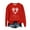Red, variant on Visit the JURANMO Store Hoodless Sweatshirts Women Snowflake Graphic Long Sleeve Crew Neck Pullover Sweatshirt Regular Fit Casual Tops Christmas Clothes Green S