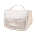 thumbnail image 1 of Monstrate Bolsa de almacenamiento impermeable, ligera, a prueba de humedad, portátil, lisa, multifuncional, paquete de crema, cepillo de para Almacenamiento y organización del hogar Blanco 23*14*15cm, 1 of 6
