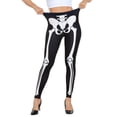 thumbnail image 6 of HDE Trendy Design Workout Leggings Fun Fashion Graphic Printed Cute Patterns Skeleton Bones M, 6 of 6